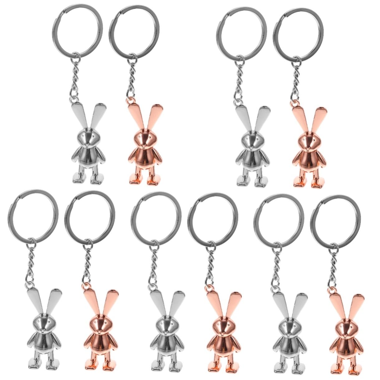 10piezas Colgante De Metálico Para Llaveros y Decoración Adorno Colgante De Conejo Para Bolsos Para De Cumpleaños y