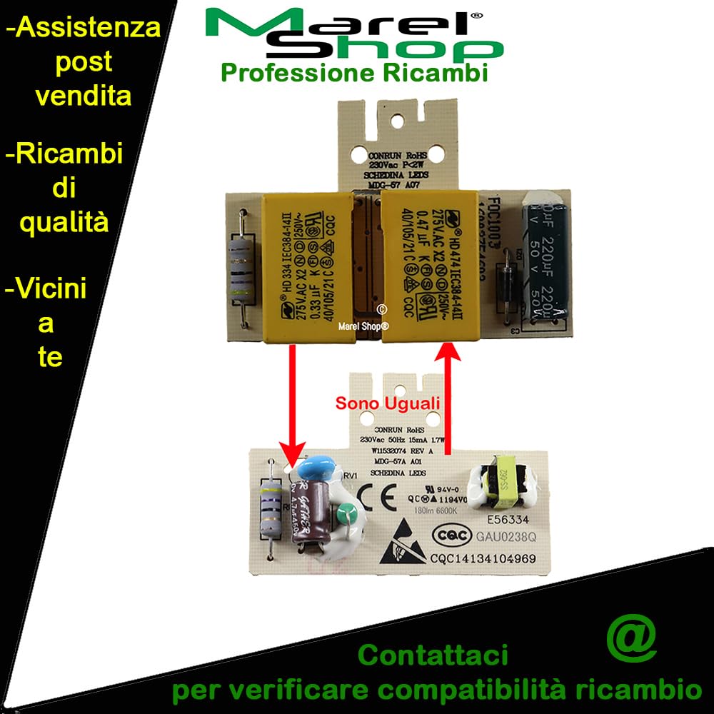 Lampada LED Per Frigorifero Whirlpool Hotpoint - Scheda Luci 230V Compatibile 488000345689 - Foto 3