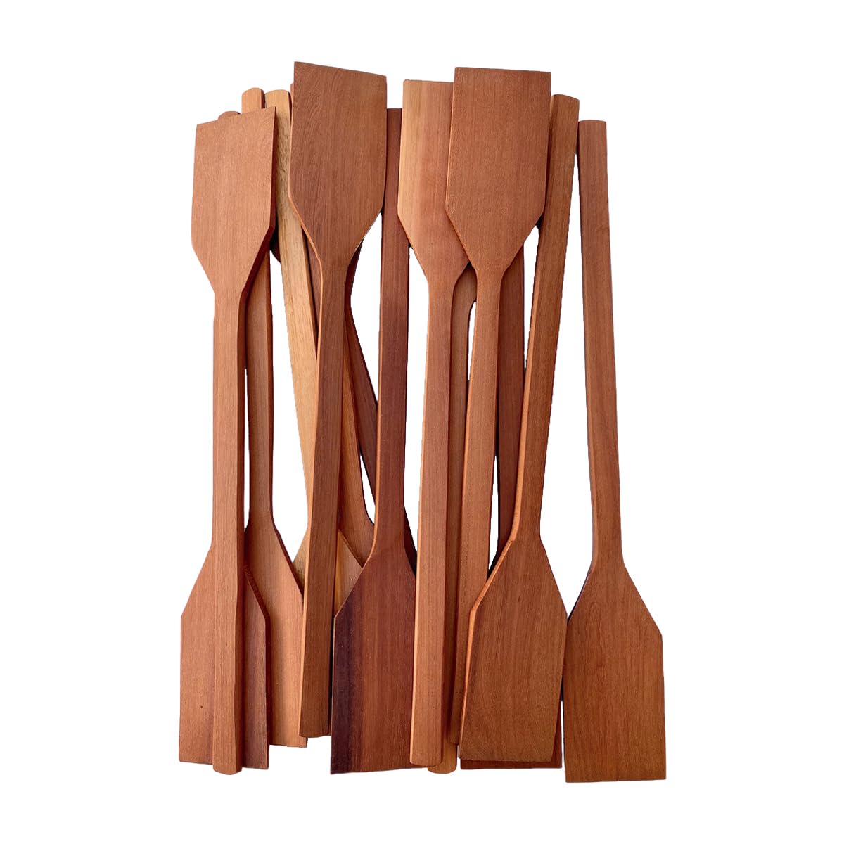 Kit 4 espátula de madeira maciça 37cm pá de angu pizza bolos