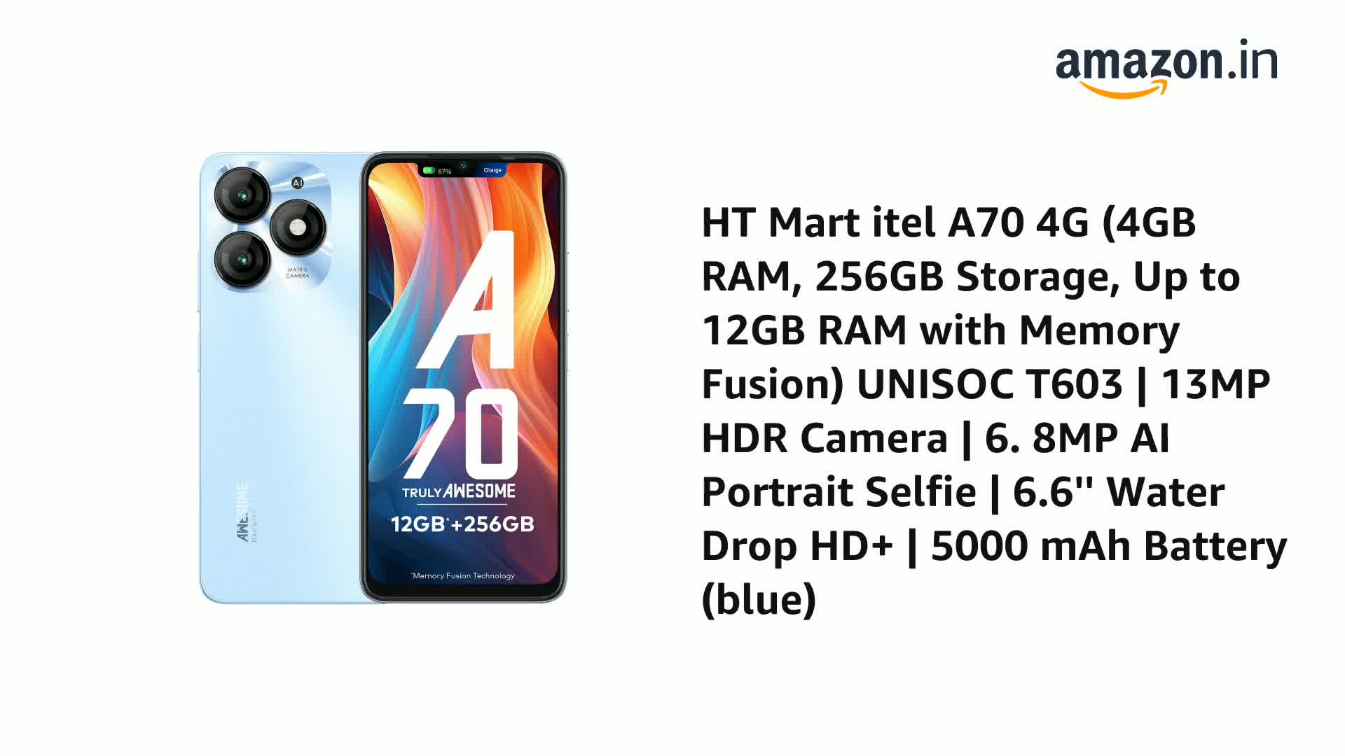 itel A70 4G 4GB+256GB スマートフォン 2個 itel A70 4G 4GB+256GB スマートフォン 2個 itel A70 (4GB RAM, 256GB