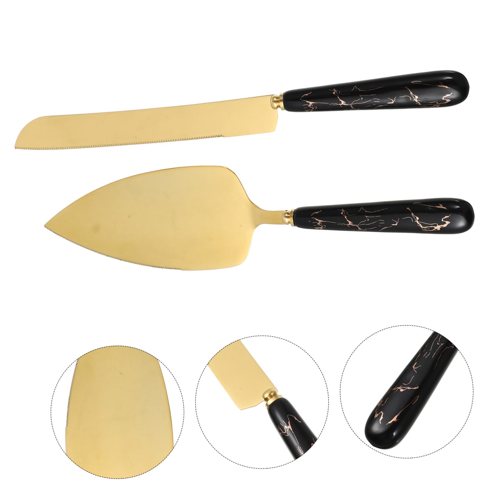 VICASKY Ustensiles de Pâtisserie Comprenant Spatule à Gâteau et Coupe-pizza Set de 2 en Acier Inoxydable Manche Antidérapant Ergonomique Cuisine et Cuisson