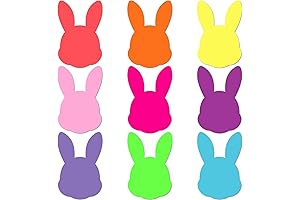Bunny Cutouts for Bulletin Board, 108Pcs Die Cut Assorted Color Easter Bunnies...