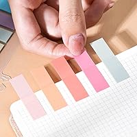 Vista 7 de 2000 pestañas adhesivas de anotación Morandi, pestañas adhesivas para notas adhesivas escribibles y translúcidas, pestañas recordatorias con regla