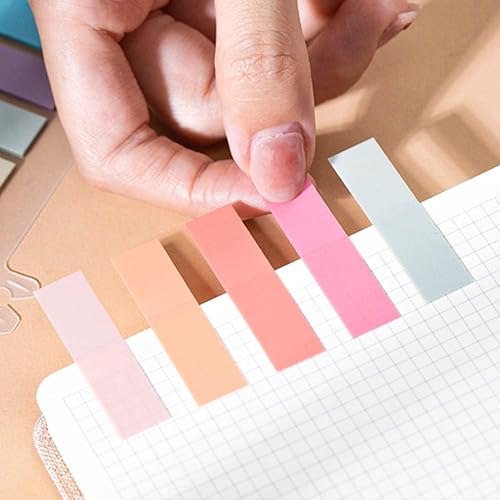 Miniatura 7 de 2000 pestañas adhesivas de anotación Morandi, pestañas adhesivas para notas adhesivas escribibles y translúcidas, pestañas recordatorias con regla