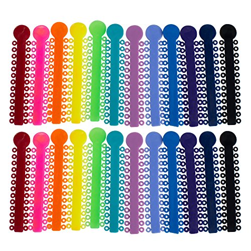 Denshine 1040pcs Dental Orthodontic Ligature Ties Elastic Rubber Braces Multi-color