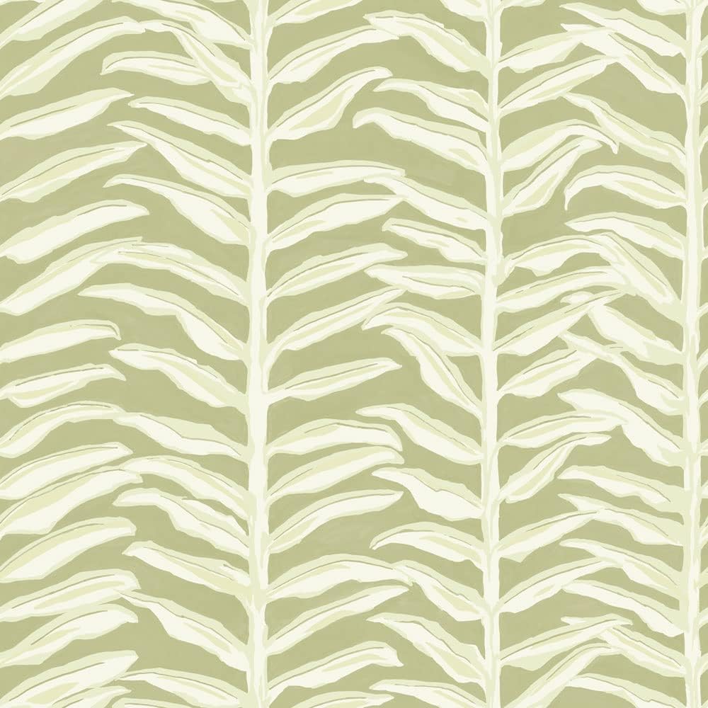 Tempaper Green Painted Vine Removable Peel and Stick Wallpaper, 20.5 in X 16.5 ft, Made in The USA, Matcha