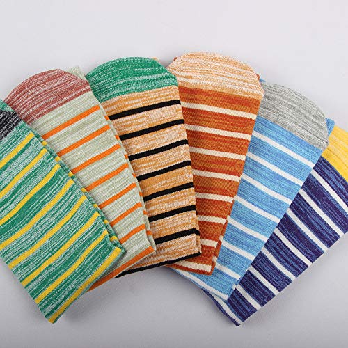 RIORIVA Mens Dress Socks Suit Trouser 6 Pack Colorful Classic Striped Patterned Shoe Size 12-16 / 13-16