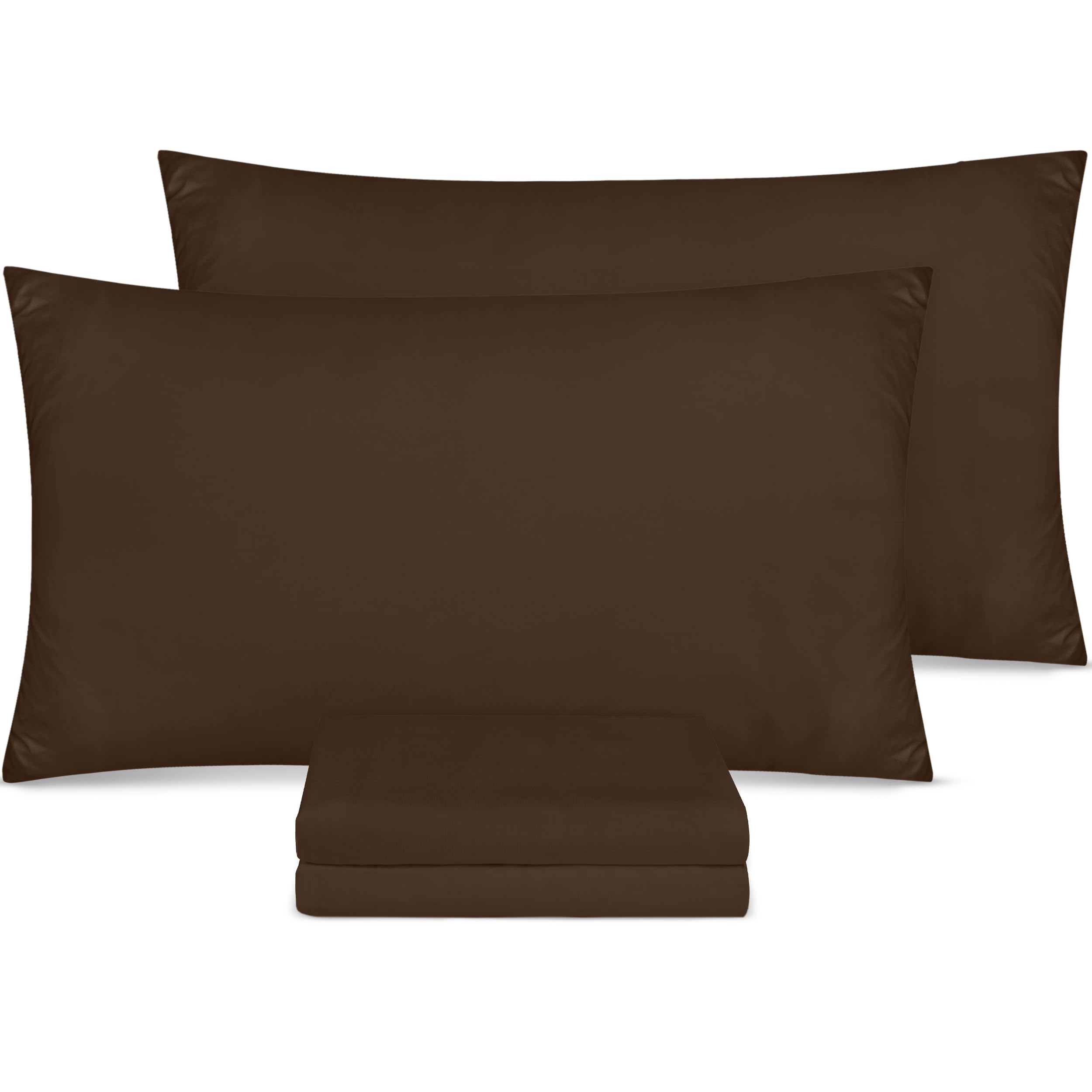 Utopia Bedding - Pillow Cases - (Bulk Pack of 80) - Size 50x75 cm - 100% Brushed Microfiber Pillowcases with Envelope Closure - Wrinkle, Fade, Stain Resistant Pillow Cases - Brown โ image 1