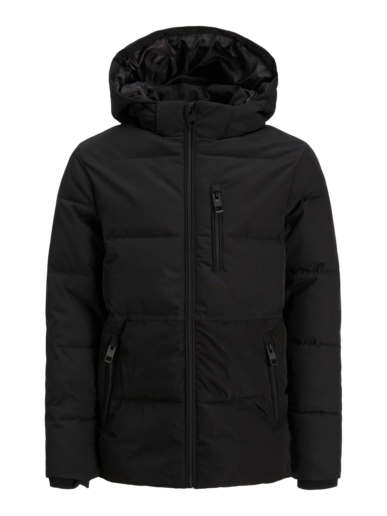 Jack & Jones Men's Black Junior Jjeowen Puffer Sn Jnr, Numeric_164, Numeric_164