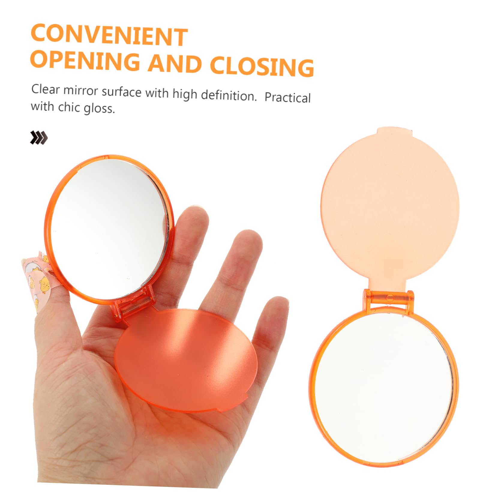 10 Sätze Mini Klappspiegel Runde Kosmetikspiegel Für Tragbar Und Kompakt Für Handtaschen Und Reisen Elegantem Design Zufällige Farbe 24 Stück * 10