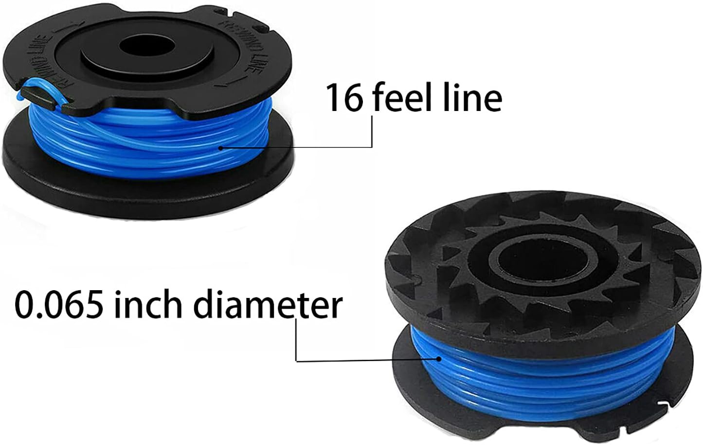29252 Weed Eater Spool for Greenworks Weed Eater String Replacement Spool, 0.065"-16ft Trimmer Line Replacement Spool for Greenworks Weed Wacker String Trimmer 24V 40V (10 Spool+2 Cap)