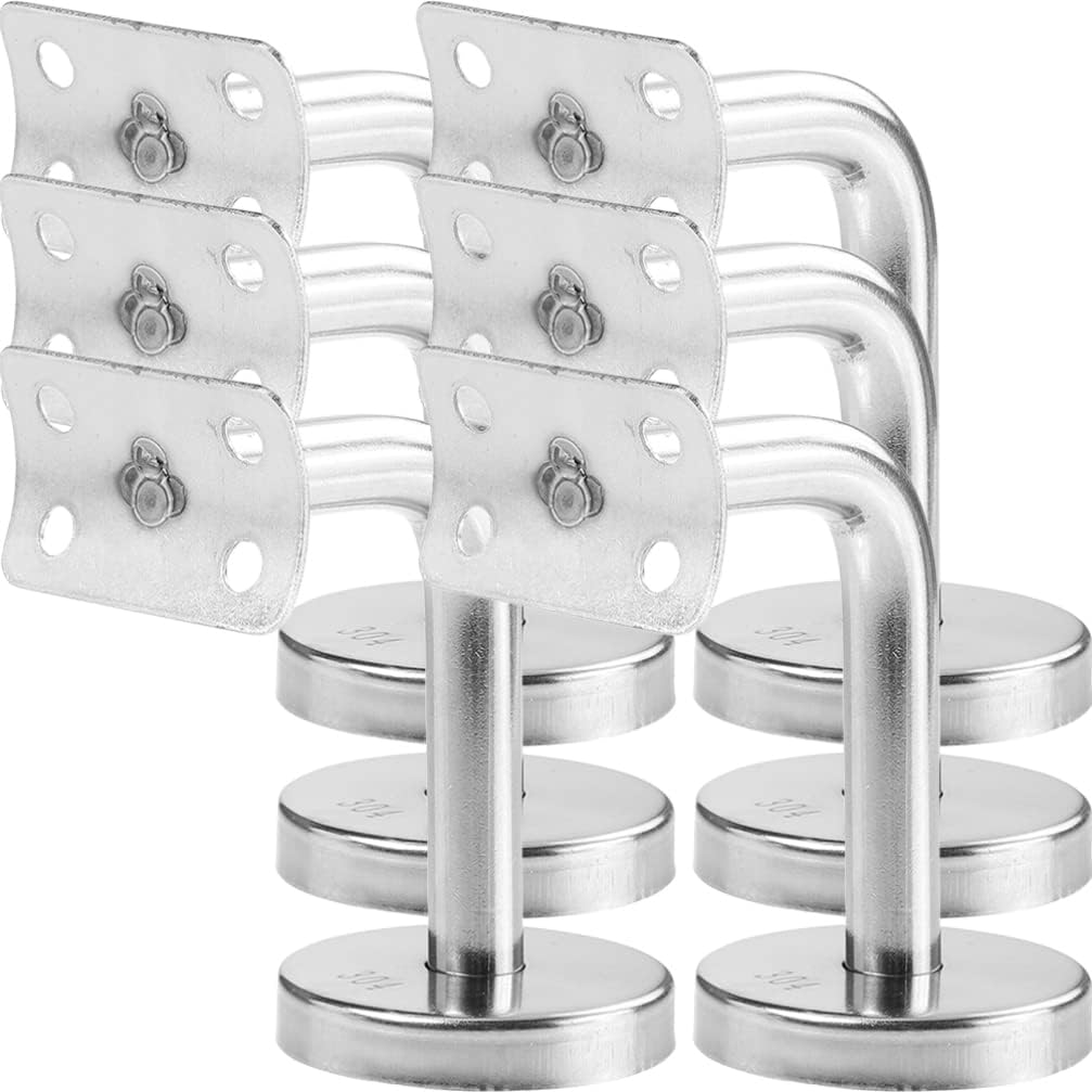 DOITOOL 6pcs Stainless Steel Handrail Brackets Curved Handrail Brackets