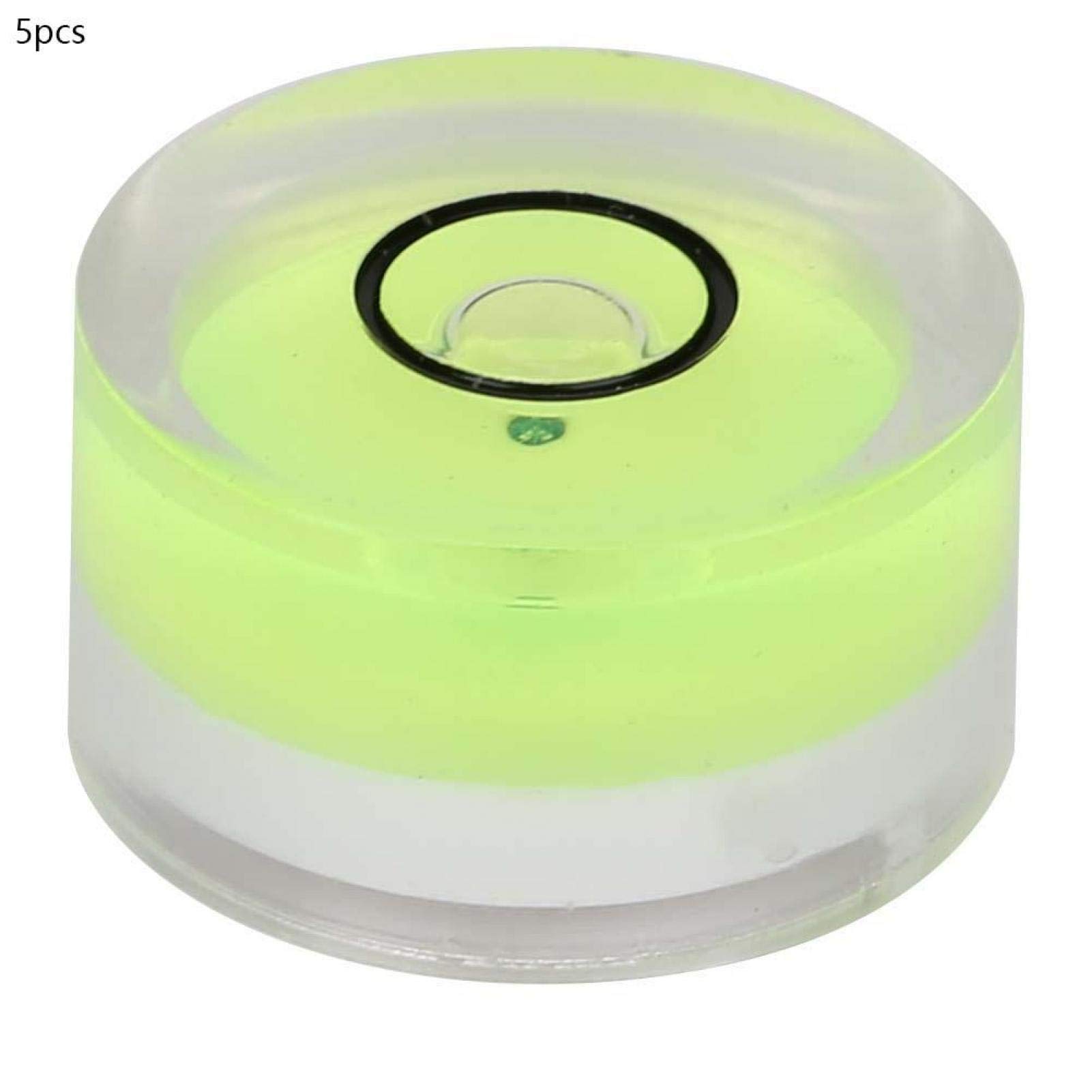 5 Pezzi Livella Circolare Bolla, Mini Livella a Bolla, 15mm di Diametro, per la Calibrazione Orizzontale del Bilanciamento, Bilancia Elettronica, Piattaforma Telecamera