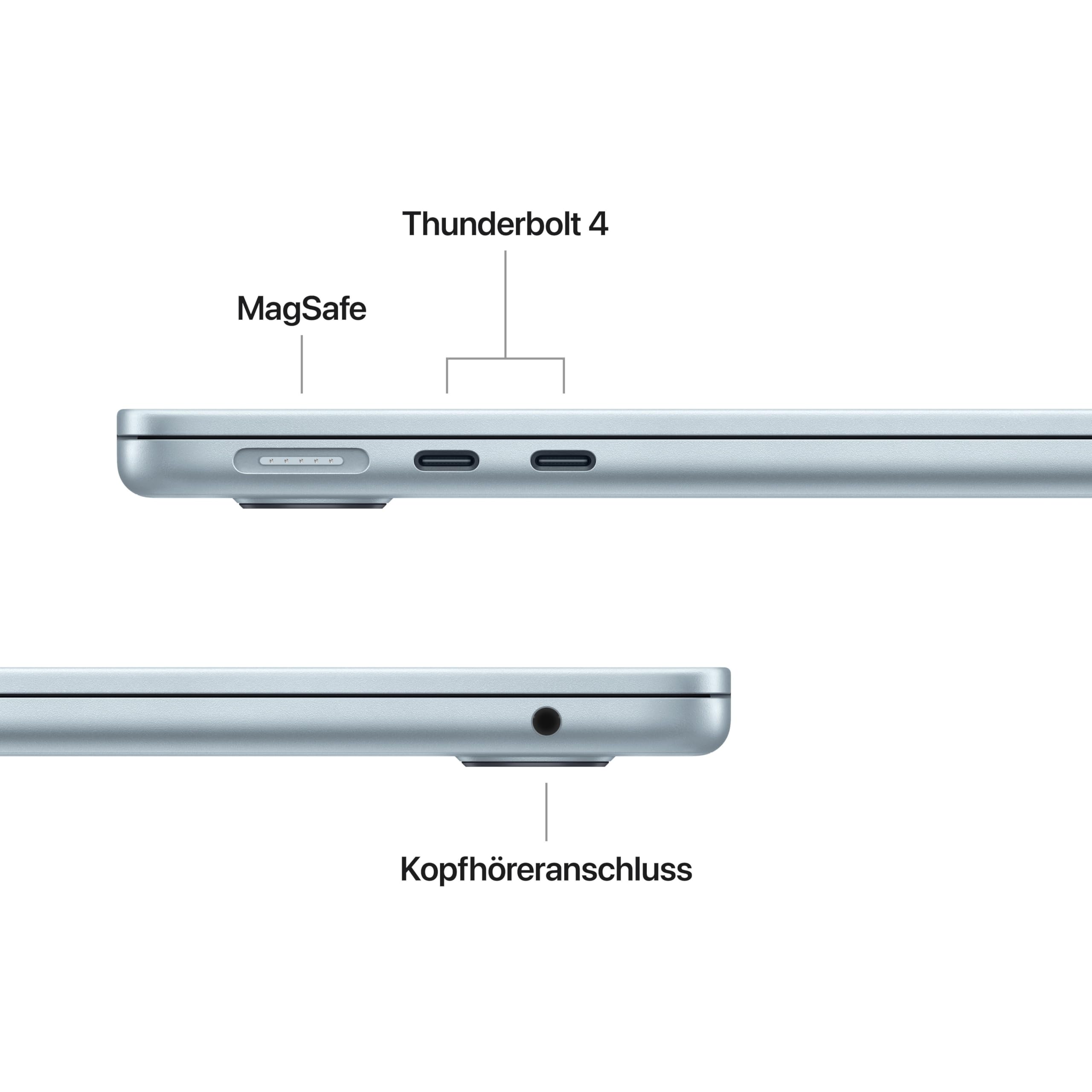Apple 13" MacBook Air Laptop, M5 Chip mit 10‑Core CPU und 8‑Core GPU: Entwickelt für KI, 13,6" Liquid Retina Display, 16 GB gemeinsamer Arbeitsspeicher, 512 GB SSD, Touch ID, WLAN 7; Himmelblau