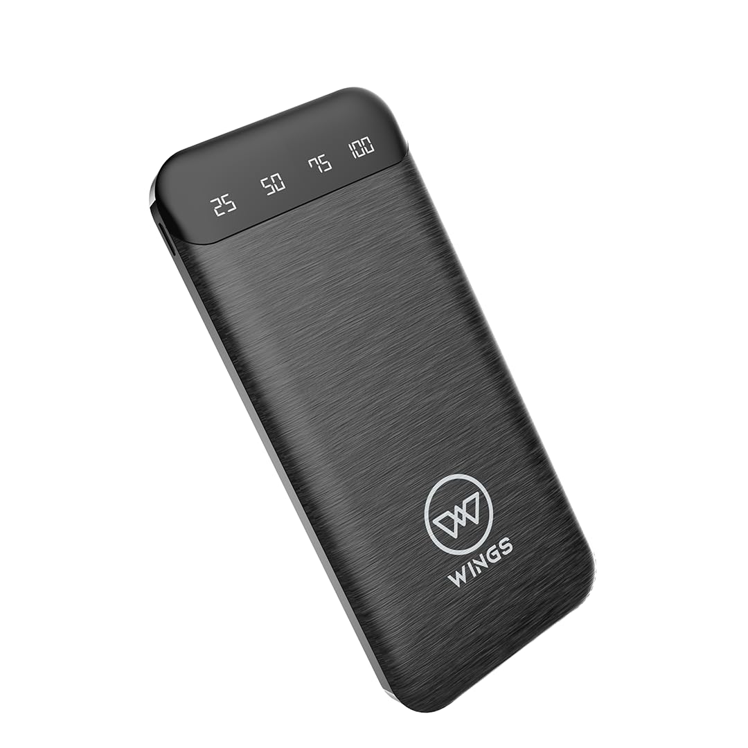 Wings Power Boost 10000mAh Powerbank with 12W Fast Charging, Dual Output, Li-Polymer, Multi- Protection Powerbank for iPhone, Android & Other Devices, Made in India-image-44