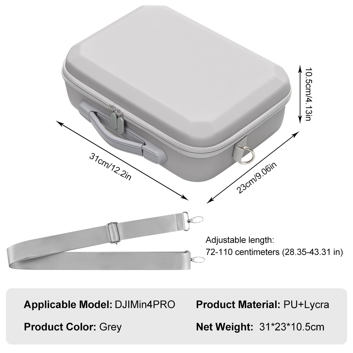 Bolsa para dji Mini 3/Mini 3 Pro/Mini 4 Pro Drone Fly More Combo, Impermeable Funda para dji RC Controlador Accesorios Bolsa de Viaje Portátil, para Dron Proteger