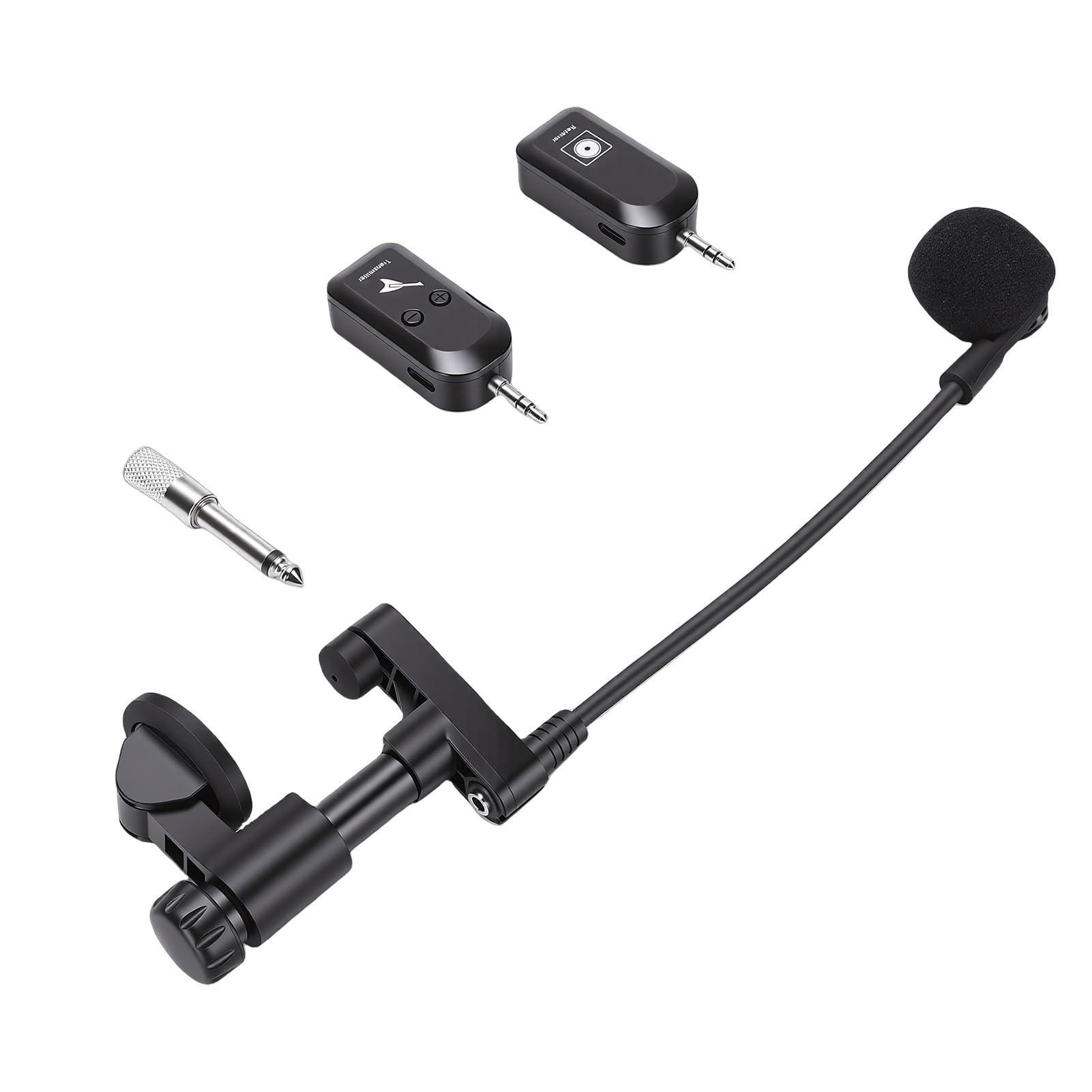Kabelloses Cello-Mikrofon, 2,4 G, On-Instrumentenmikrofon mit 360°-Tonaufnahme, 30 M Reichweite für Violine, Gitarre, Bratsche, Bühnenauftritt