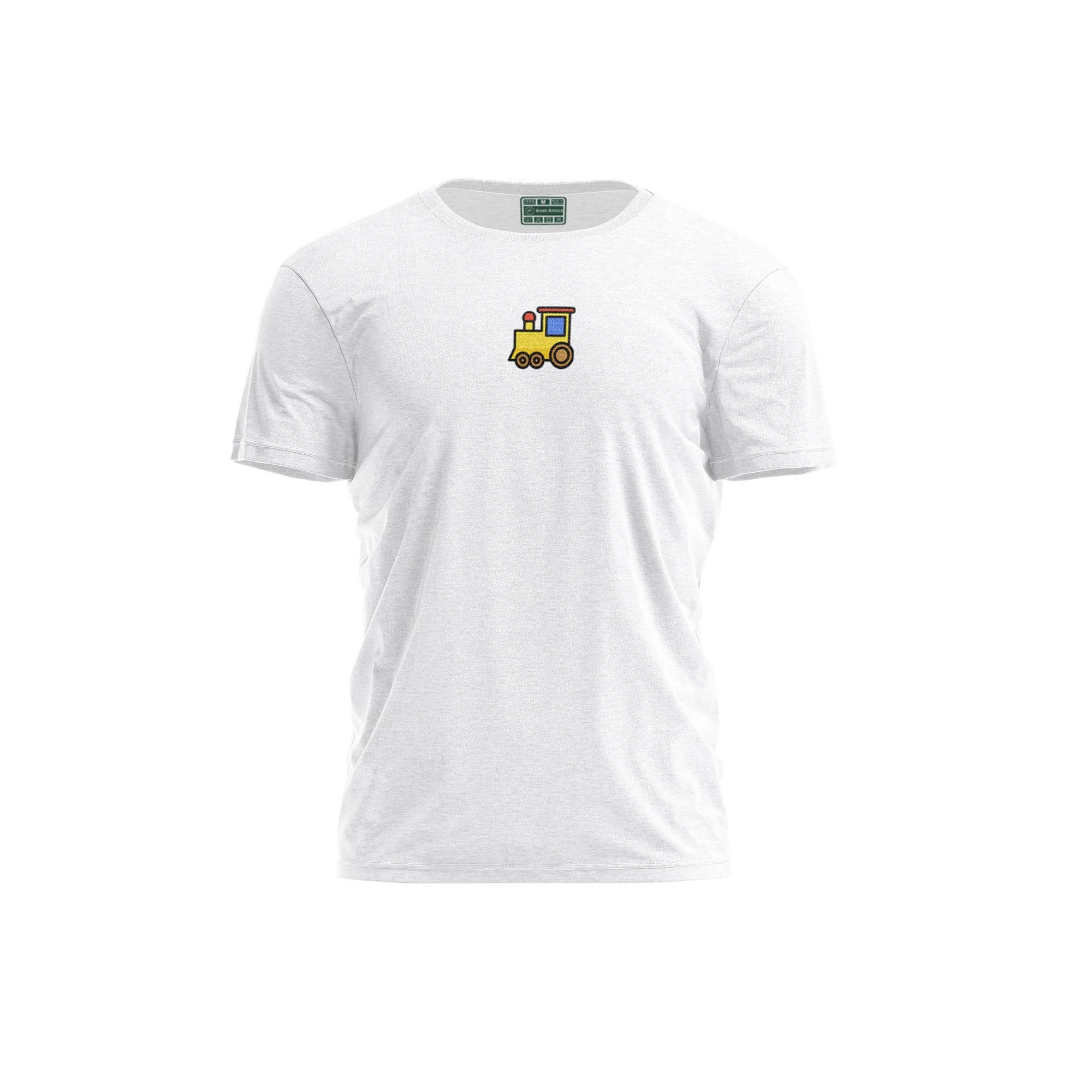 Bona Basics, Digitally Printed, Men's Basic T-Shirt,%100 Cotton, White, Casual, Men's Tops, Size: L