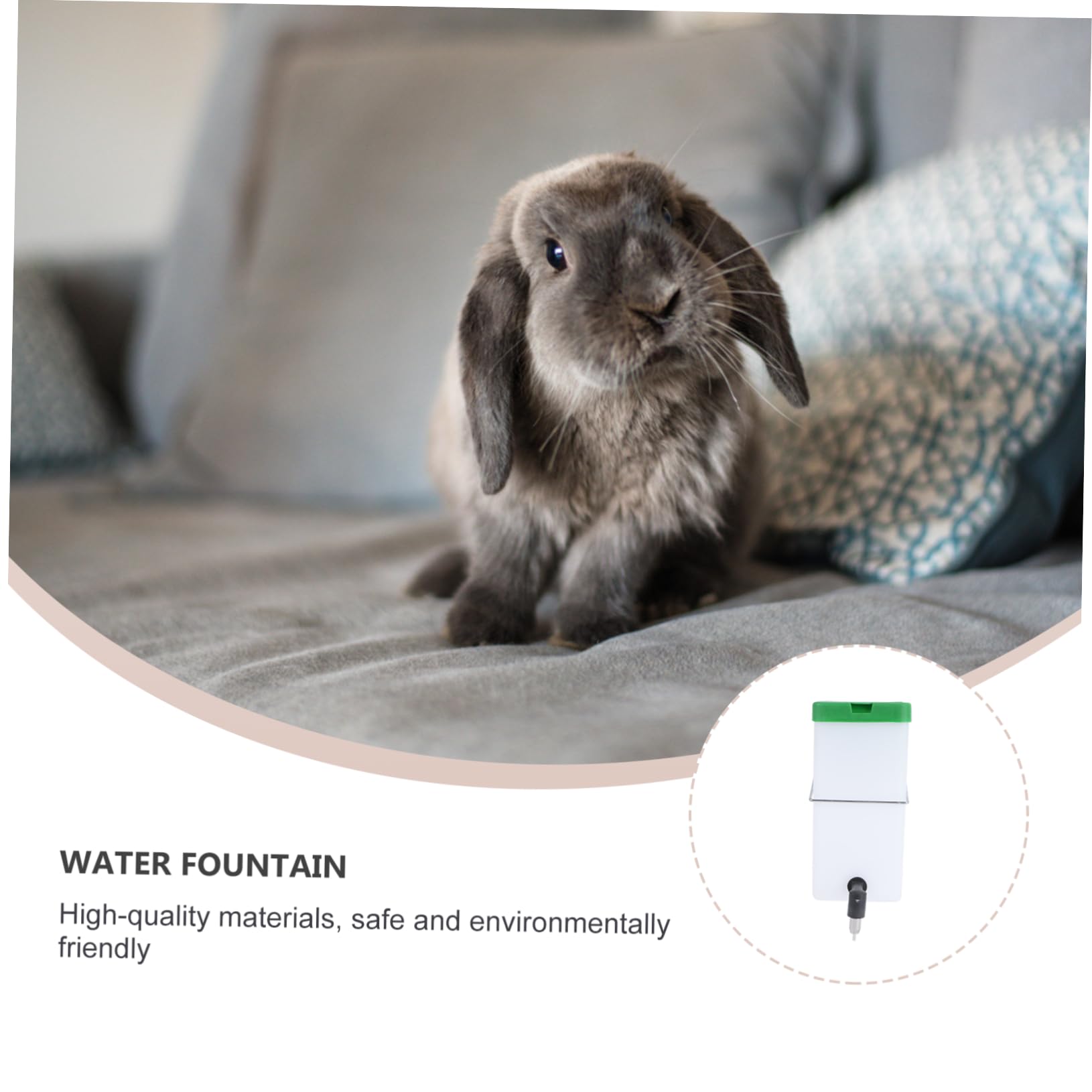 BESPORTBLE 3pezzi Distributore Automatico Per Conigli Abbeveratoio Plastica Per Animali Domestici Facile Da Installare e Utilizzare Adatto Per Tutti Tipi Di Ambienti