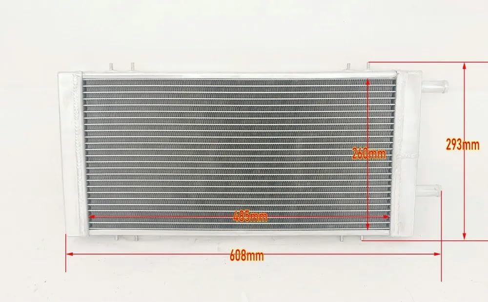 Wymiennik ciepła intercoolera wodnego 49cm x 26cm Intercooler do turbiny Chłodnica powietrze-powietr | Chłodnica aluminiowa Universal Air do