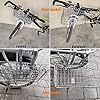 Folding Bike Front Basket Wire with Handles Easy Installation on Front Handlebar for Bicycle Accessories Frame Bag Cargo Rack-2Pcs (SILVER-2PCS) #5