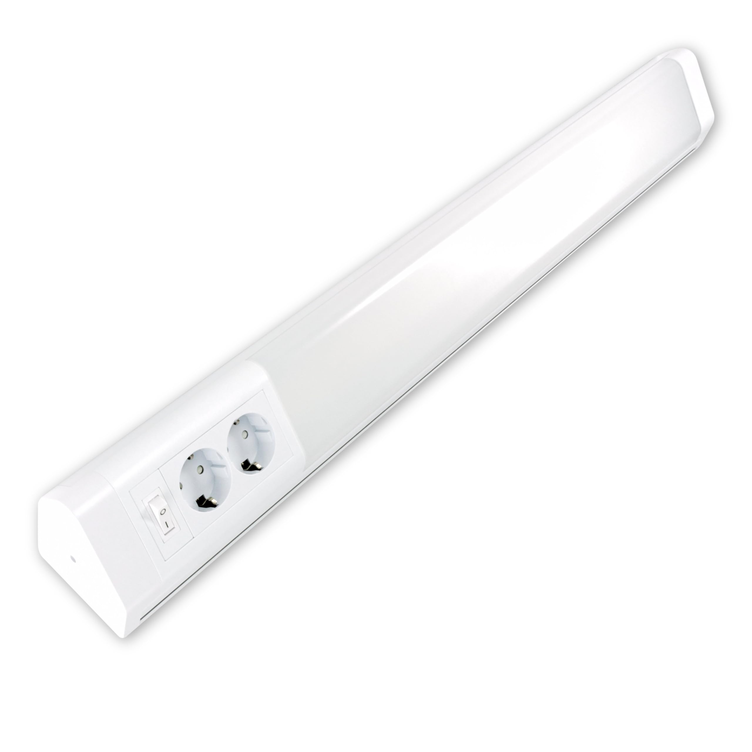 REV PENTA - Barra luminosa a LED, con 2 prese e interruttore, 15 W, 76 cm, colore: Bianco