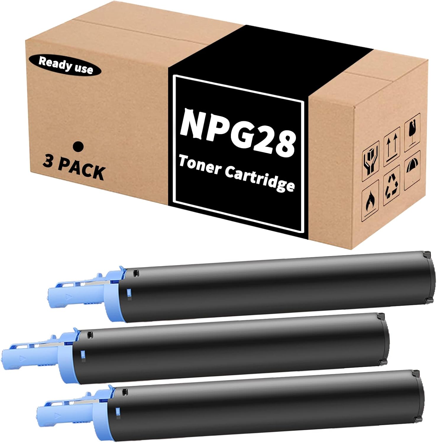 RAQZ NPG28 Toner Cartridge for Canon IR 2016 2020 2016J 2020J 2016i 2020i 2020S 2018 2018i 2022 2022i 2025 2030 2116J 2120S 2120J 2318L 2320L 2320N 2420D 2320J 2420LS 24 3 Pack