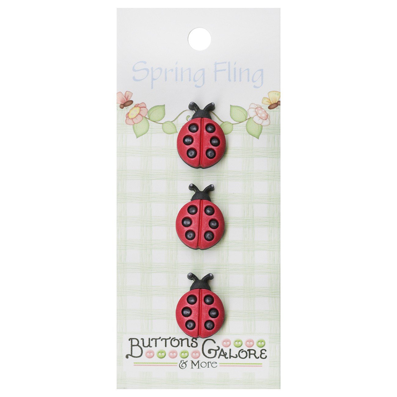 Buttons Galore Spring Fling Buttons - Ladybugs