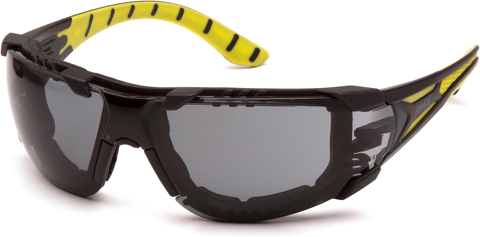 Endeavor Plus Safety Glass Black/Gray Frame With Foam Padding Clear H2MAX Anti-fog Lens