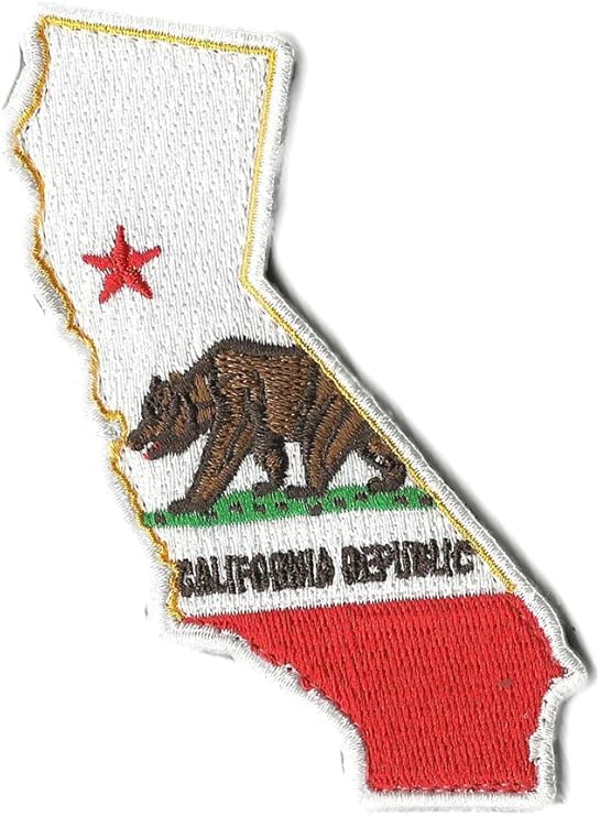 Gadsden and Culpeper Die Cut California State Patch - 1.25" x 4.5"