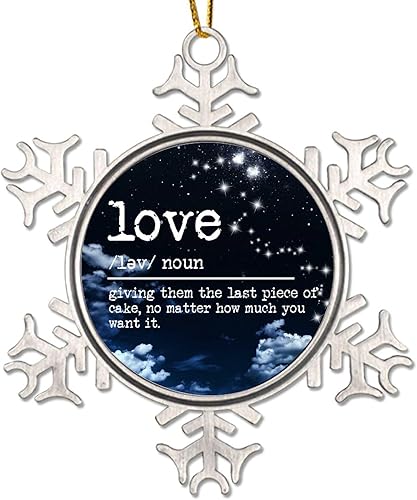 Miniatura 8 de CowkissSign Adorno de copo de nieve de metal  Adorno de persistencia  Definición sustantivo adorno de Navidad  Persistencia Navidad Recuerdo Regalos