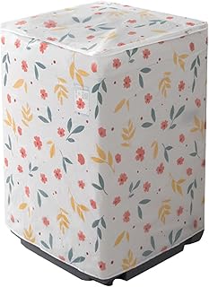 HIOD La Machine à Laver Imperméable de Couverture de Rondelle de Flora Couvre Le Protecteur Transparent de Machine de Chargement Supérieur,