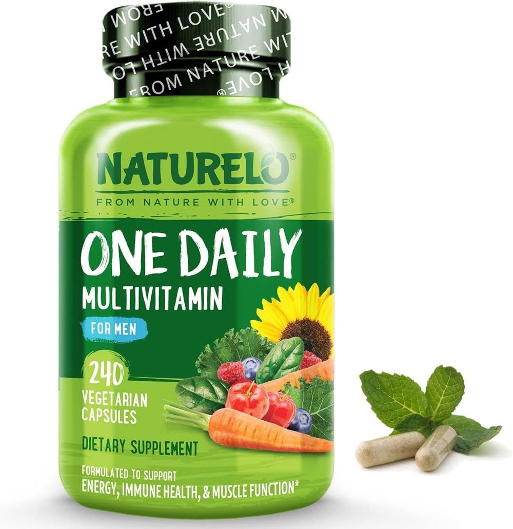 Menโs Multivitamin Easy One a Day | 240 Vegan Capsules (8 Month Supply) | 29 Essential Vitamins, Minerals & Fruit & Veg Extracts, for Menโs Health, Energy and Performance