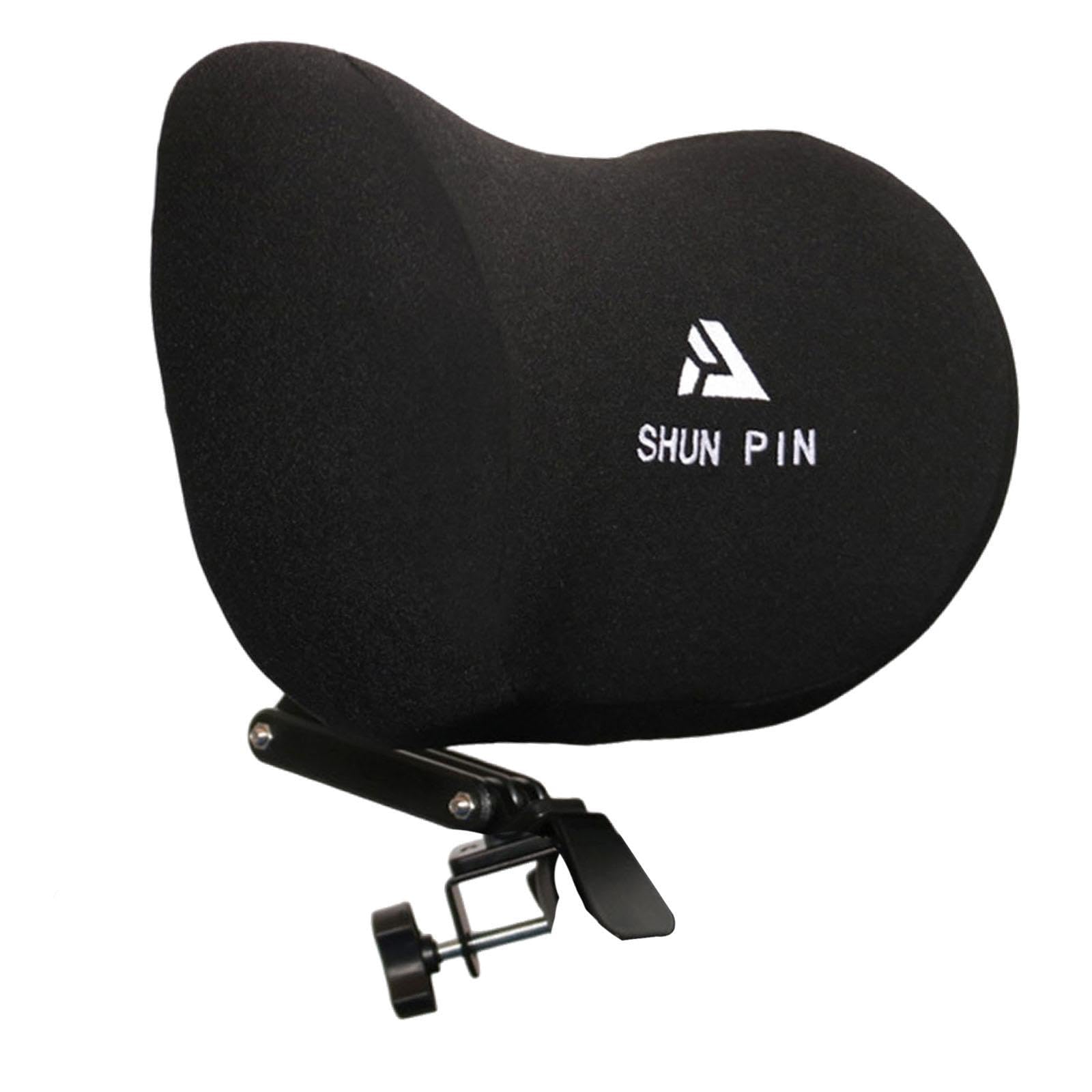 Kowaku Poggiatesta Regolabile Per Sedia Ufficio - Cuscino Di Supporto Per Collo E Schienale, Universale, Morbido E Ergonomico, Stile A Clip, Nero