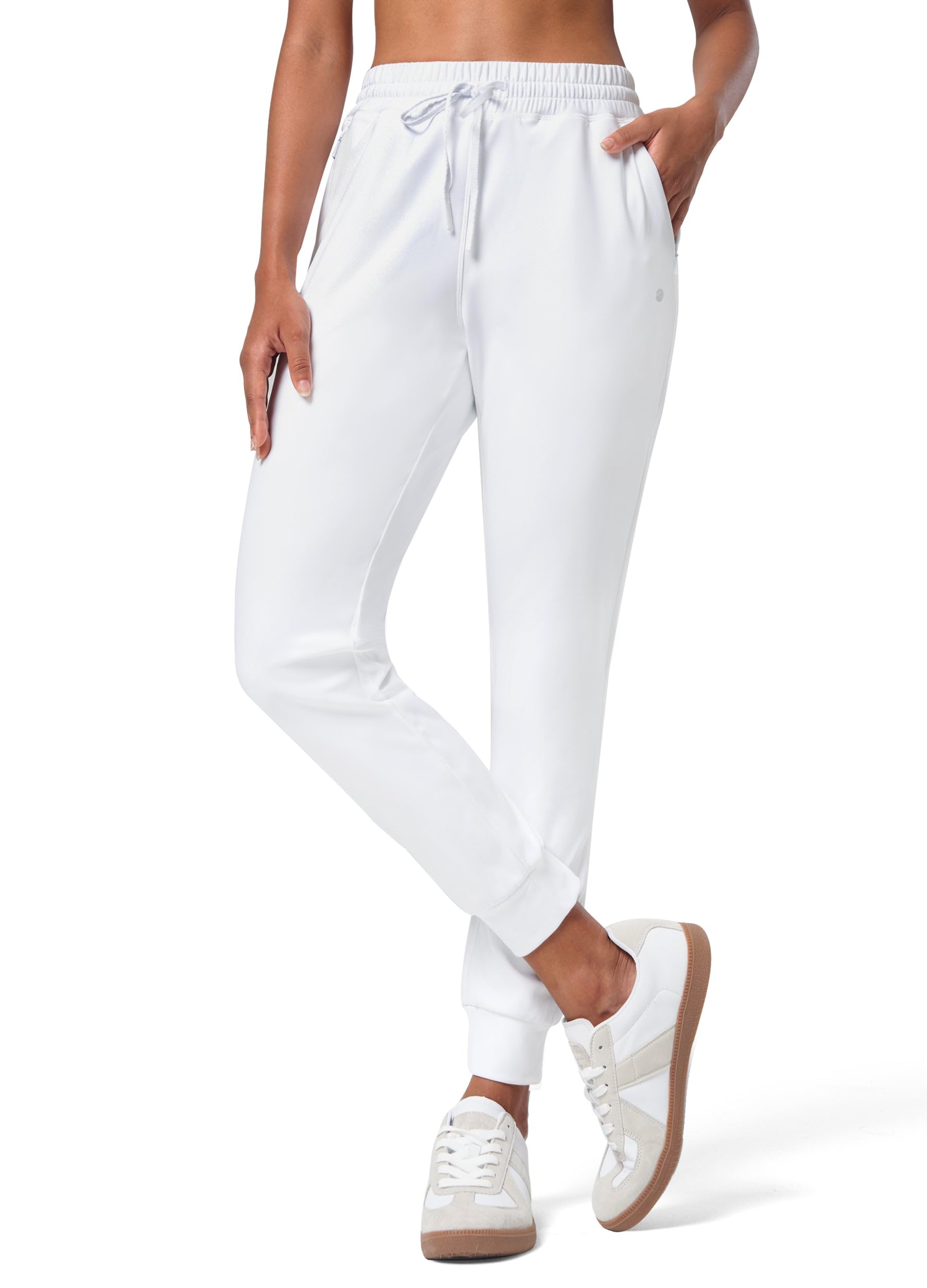 Willit Women's Fleece Lined Joggers Warm Pants Running Thermal Sweatpants Winter Athletic Hiking Water Resistant with Pockets