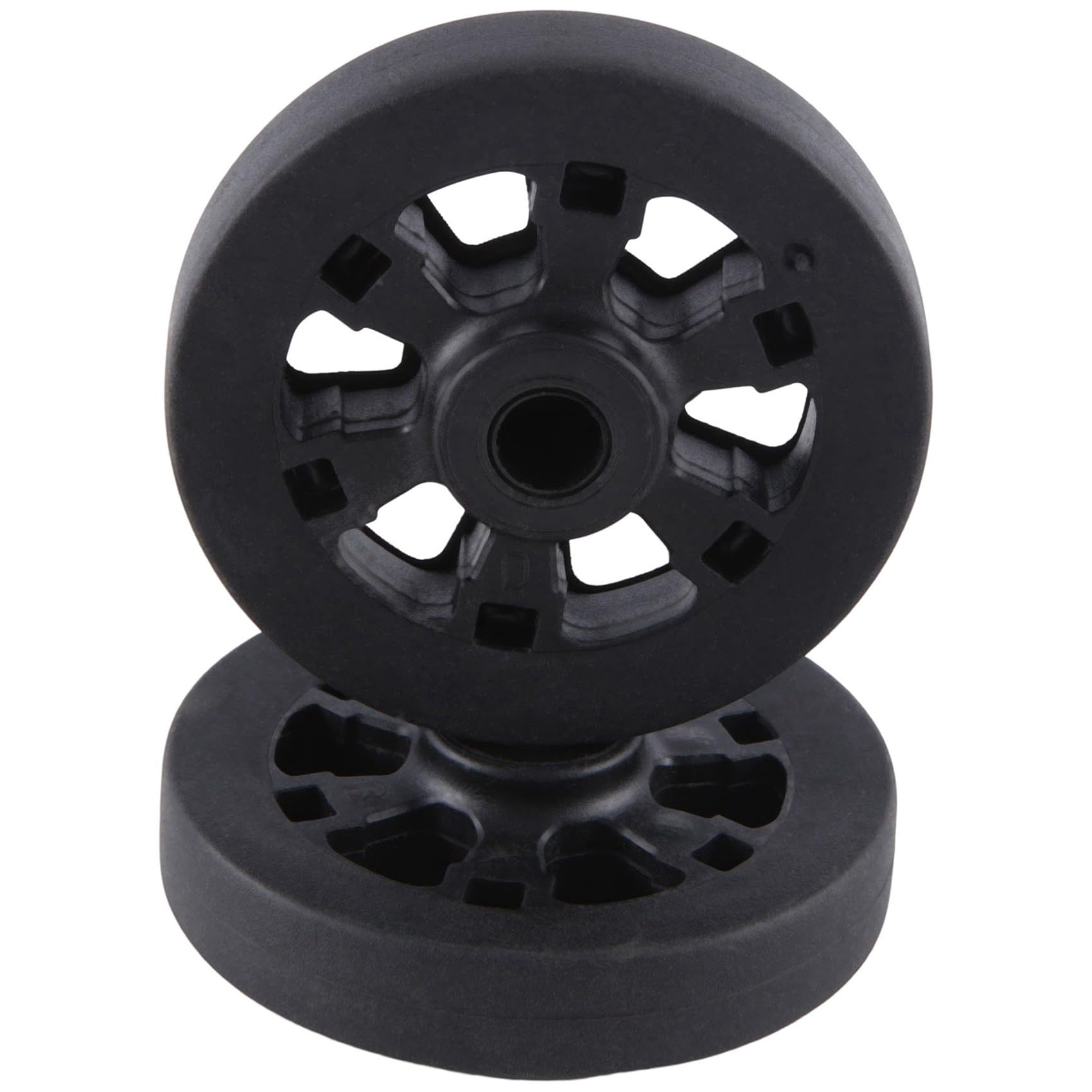 Kqcibz 60x11mm Luggage Wheels Replacement Wear Resistant PU Caster Suitcase Replacement Wheels Luggage Double Wheel, Black