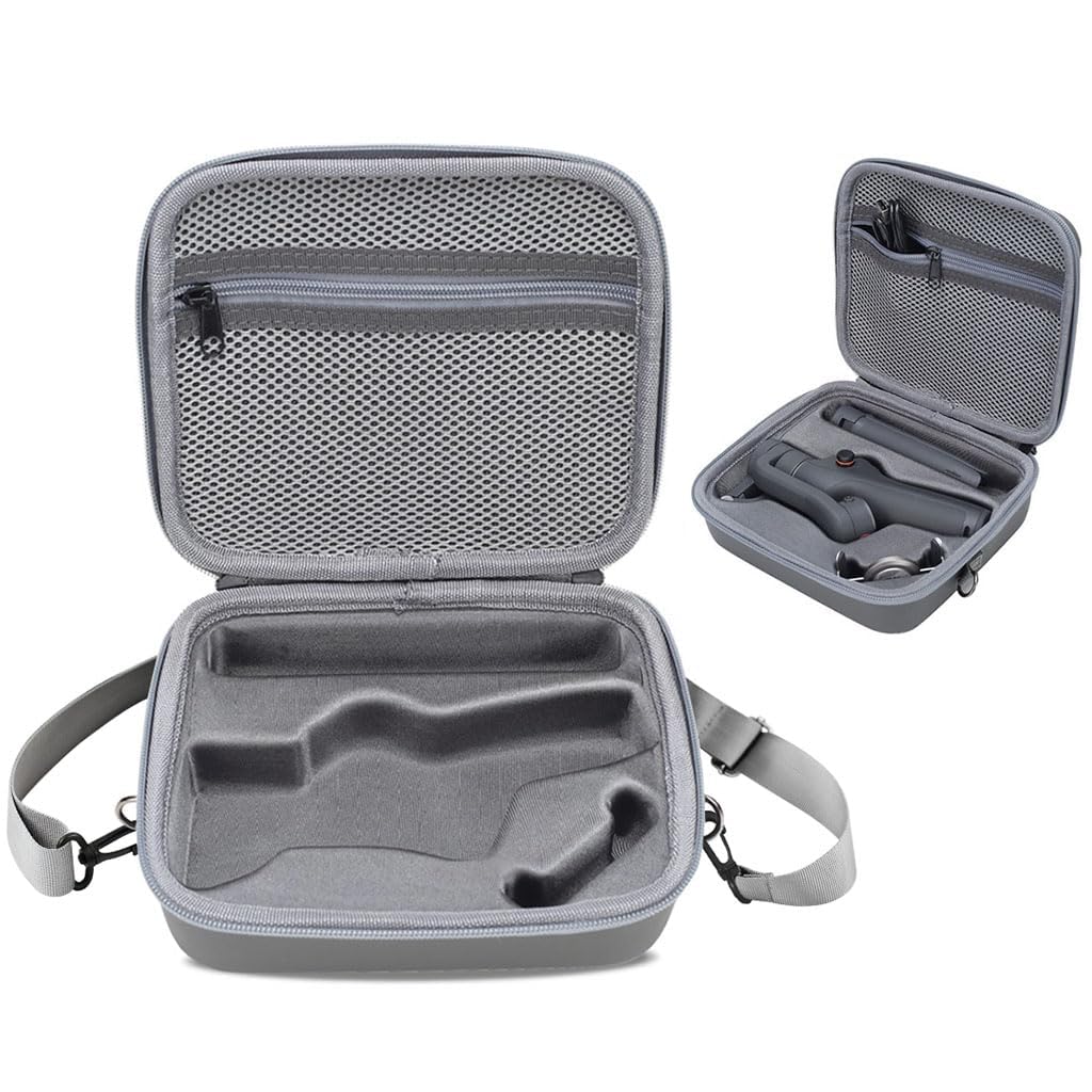 Waterproof Portable Storage Carry Case for DJI OM 5 OSMO Mobile 5 Bag Travel Box fits Phone, Tablet,Gimbal Stabilizer Accessories, Kits with Shoulder Strap (Silver) Light Weight - 5 Years Warranty-image-14