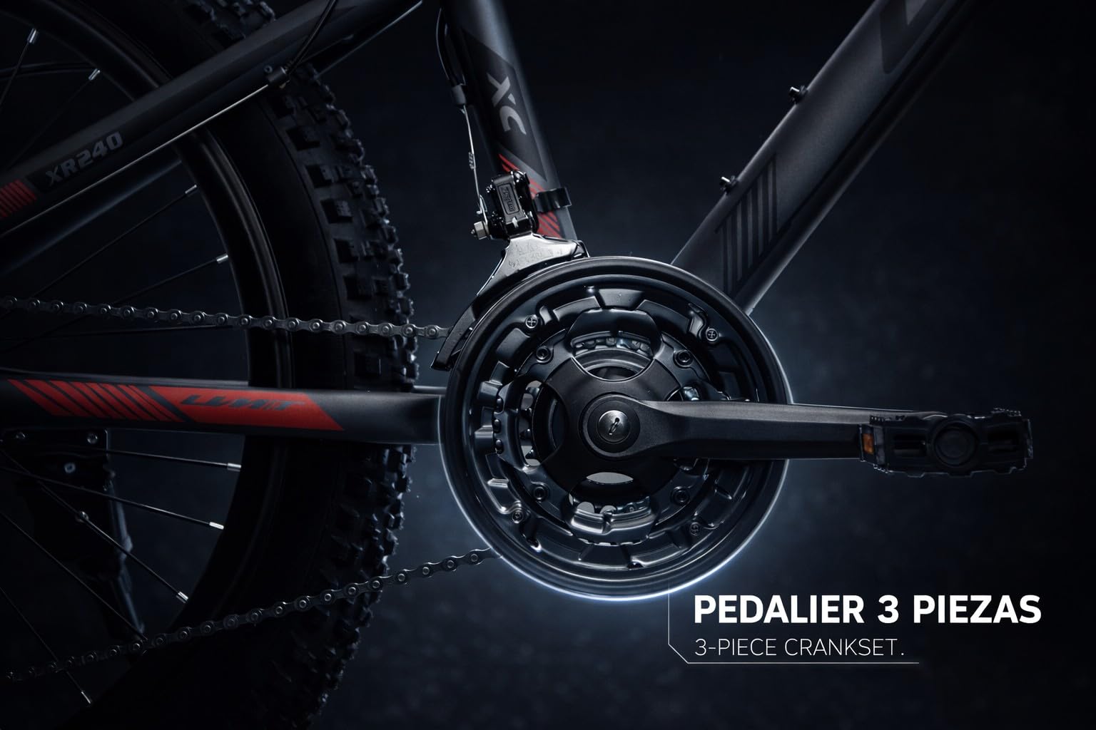 ️ Bicicleta 24 Pulgadas niño 8-12 años | Bicicleta de montaña + Ruedas Fat 3.0 + 21 Velocidades Shimano + Suspensión Delantera | Ideal para Aventuras al Aire Libre (Gris-Roja)