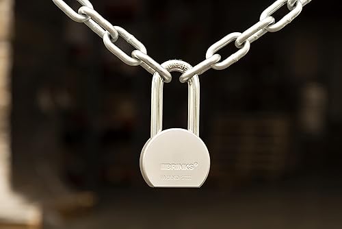 Miniatura 4 de BRINKS - Candado comercial con llave de acero sólido de 2.500 in - Cuerpo de acero sólido con grillete de acero al boro