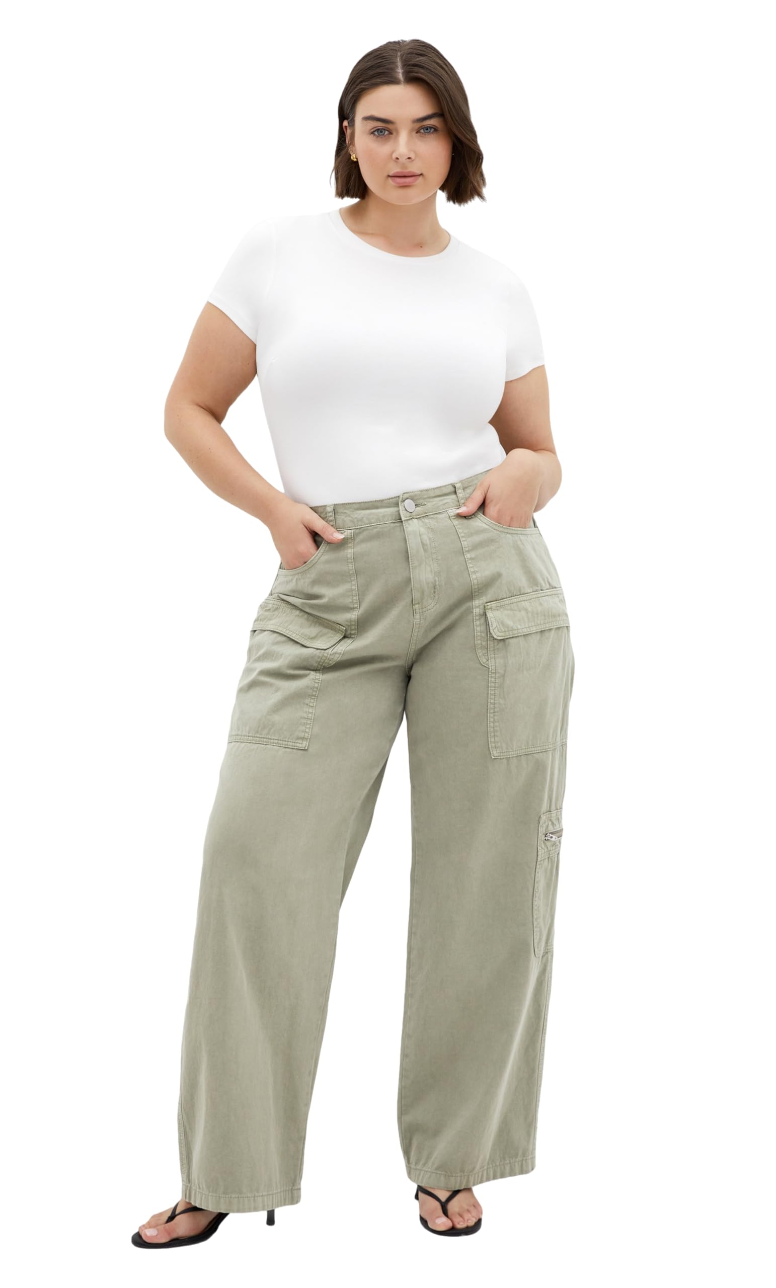 City Chic Womens Plus Size Pant-Mila Cargo