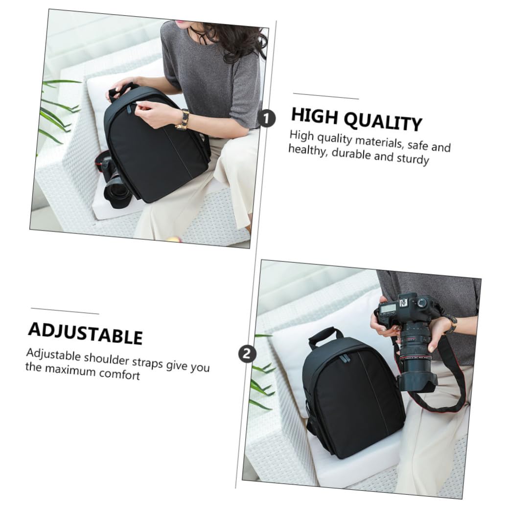 VALICLUD Zaino per Fotocamera Dslr Spugna Antiurto, Borsa Portaoggetti Portatile Tasche Laterali per Accessori, Adatto per Viaggi, Escursionismo e Uso Quotidiano