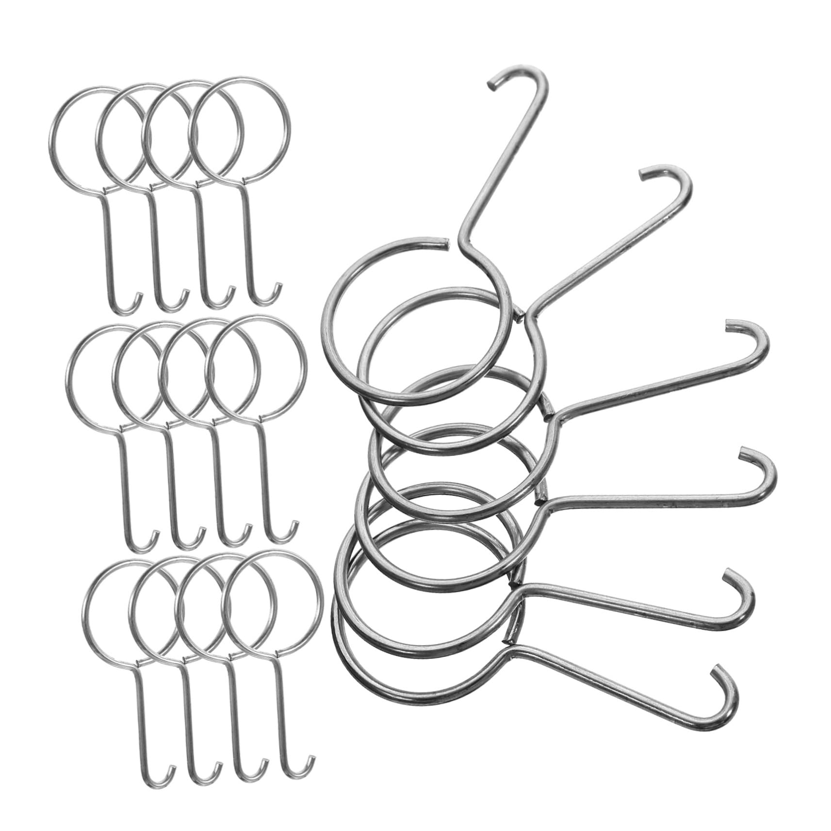 SOLUSTRE 50pcs Cage Hook Drain Wrench Hat Clear Black Hooks Latch Buckle Drain Tool Pull Utility Kit Holder Router Lift Device Scissor Lift Knob Iron Silver