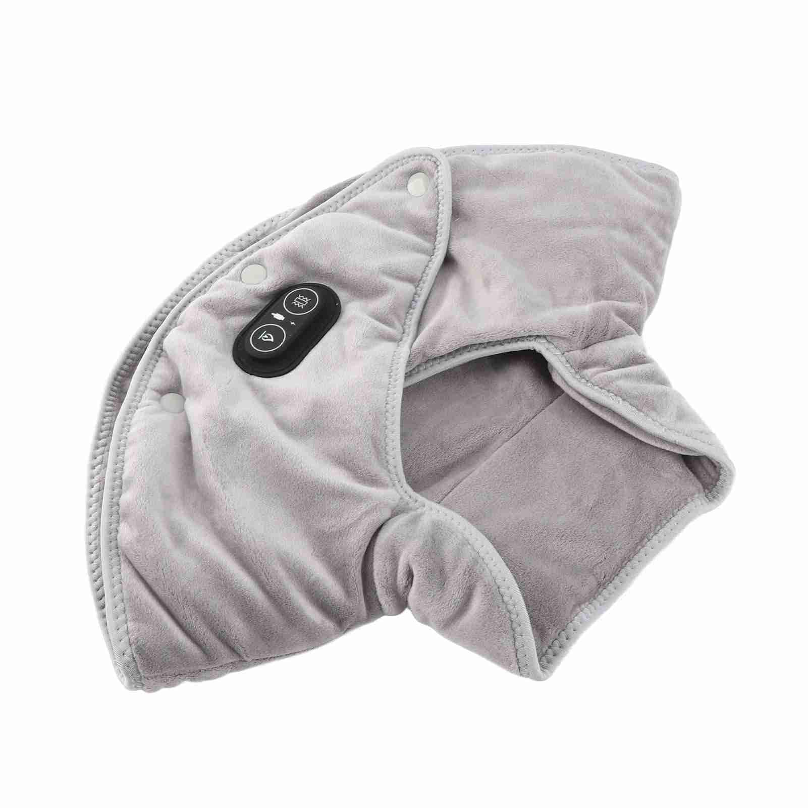 Envoltura Eléctrica para el Cuello Y los Hombros, Almohadilla Térmica para el Cuello Y los Hombros, Masajeador de Vibración, Bufanda Calentada, Soporte Térmico para el Cuello, Calentador para el Cuell