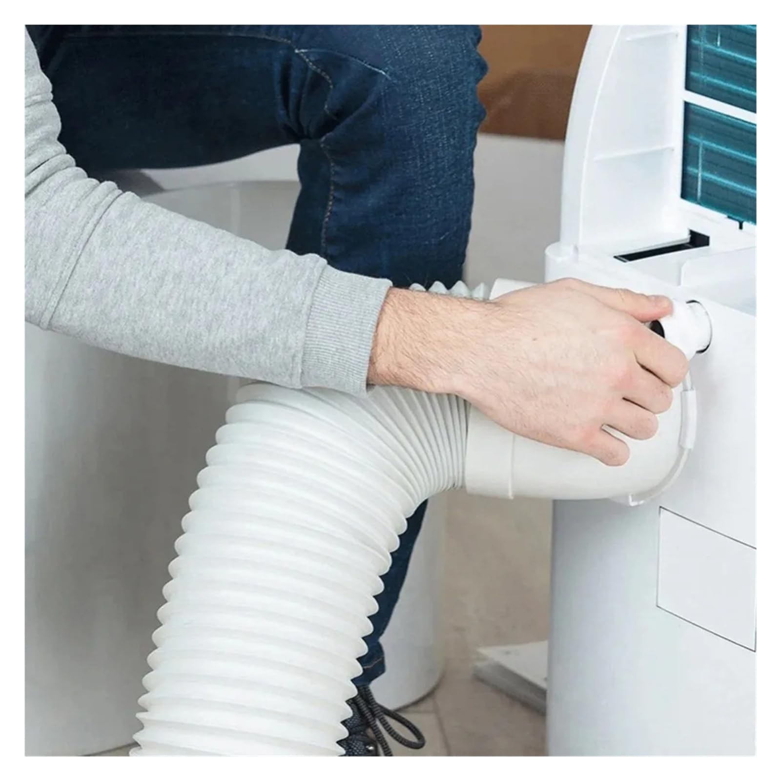 Compatibile Con Tubo Universale For Condotto Di Scarico AC | Accessorio di estensione dello sfiato flessibile elasticizzato da 130/150 mm for condizionatore d'aria portatile(150mmX1.5M)