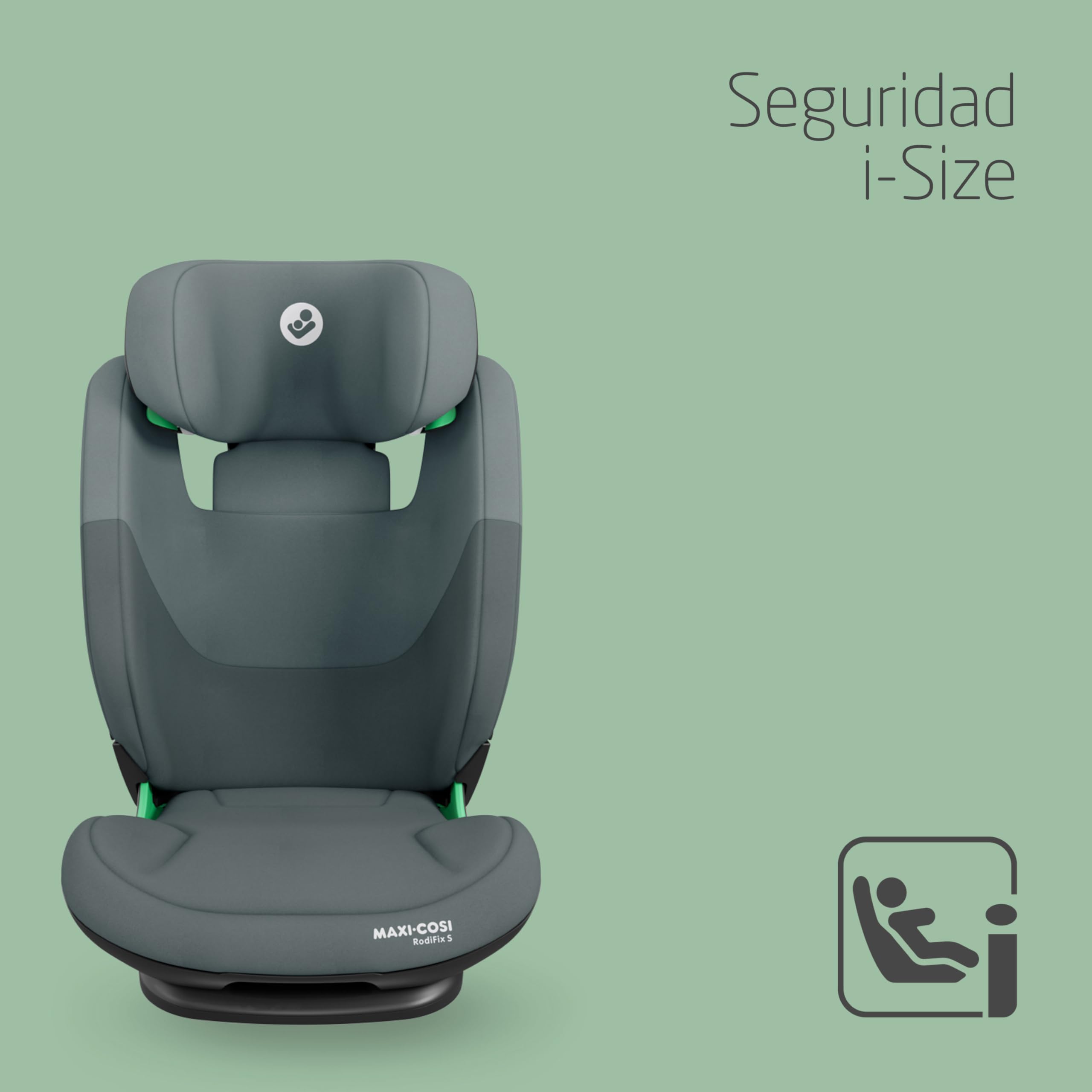 Maxi-Cosi RodiFix S i-Size, Silla Coche Niño, 100-150 cm, 3,5-12 Años, 3 Posiciones, Silla Coche ISOFIX, Alto/Ancho Ajustables, Protección Contra Impactos Laterales G-CELL, AirProtect, Tonal Graphite