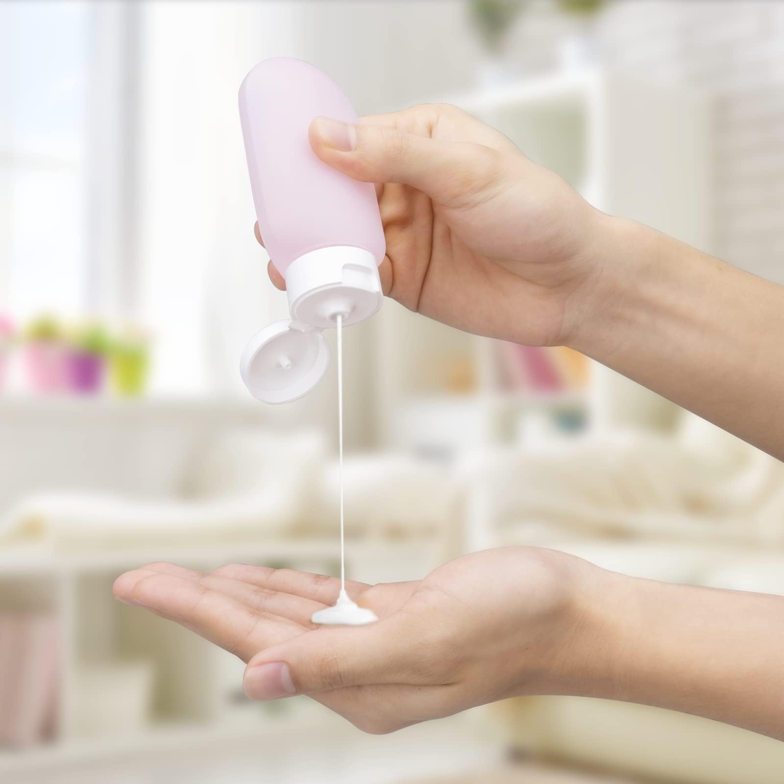 Carehabi Set di 11 kit viaggio liquidi, contenitori viaggio aereo 30/50/60/80 ml, piccole lattine di crema, flacone spray trasparente, erogatore di pompa shampoo, accessori viaggio per prodotti bagno