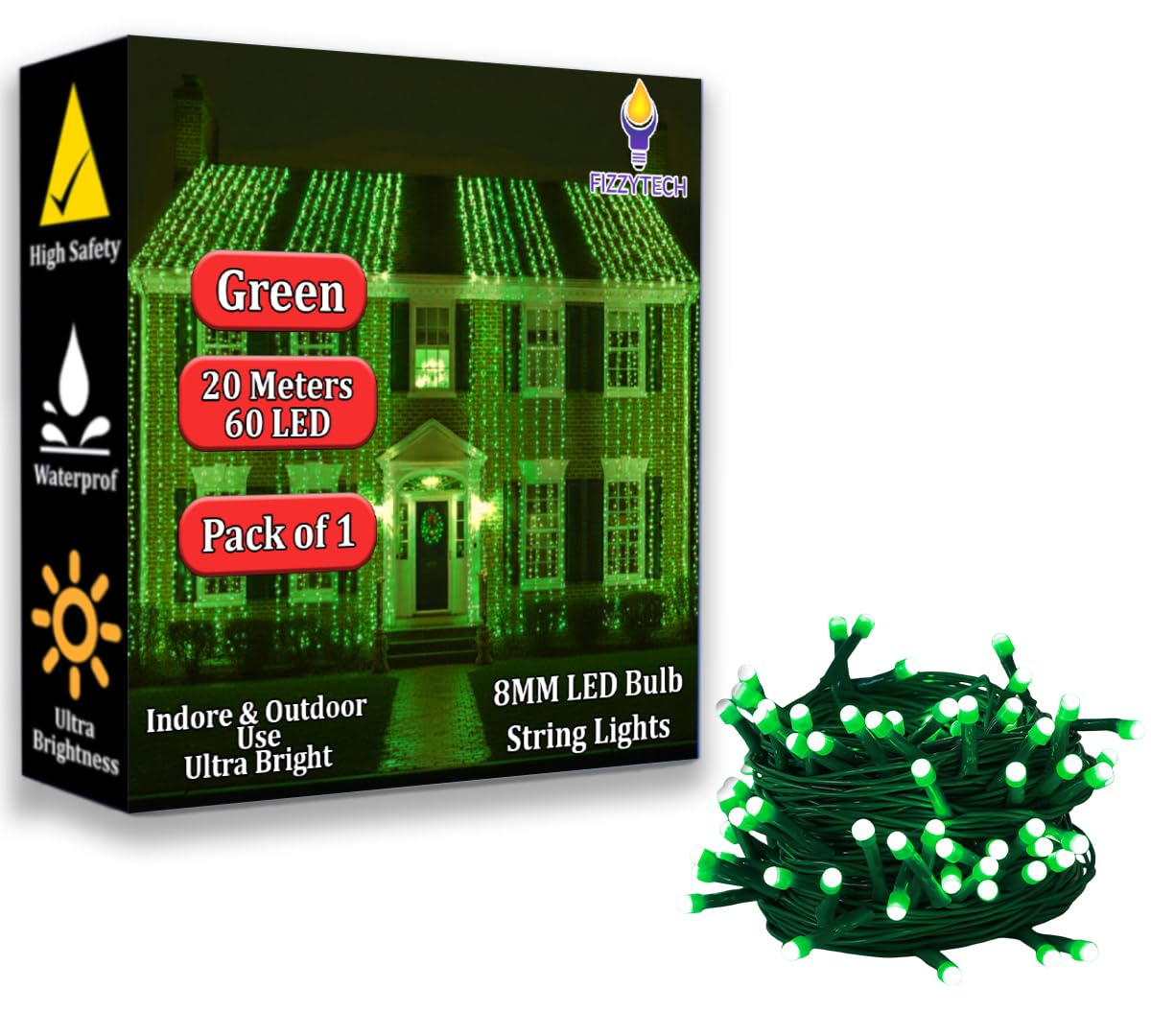 Fairy String Lights - 60 LED 15m Warm White -14