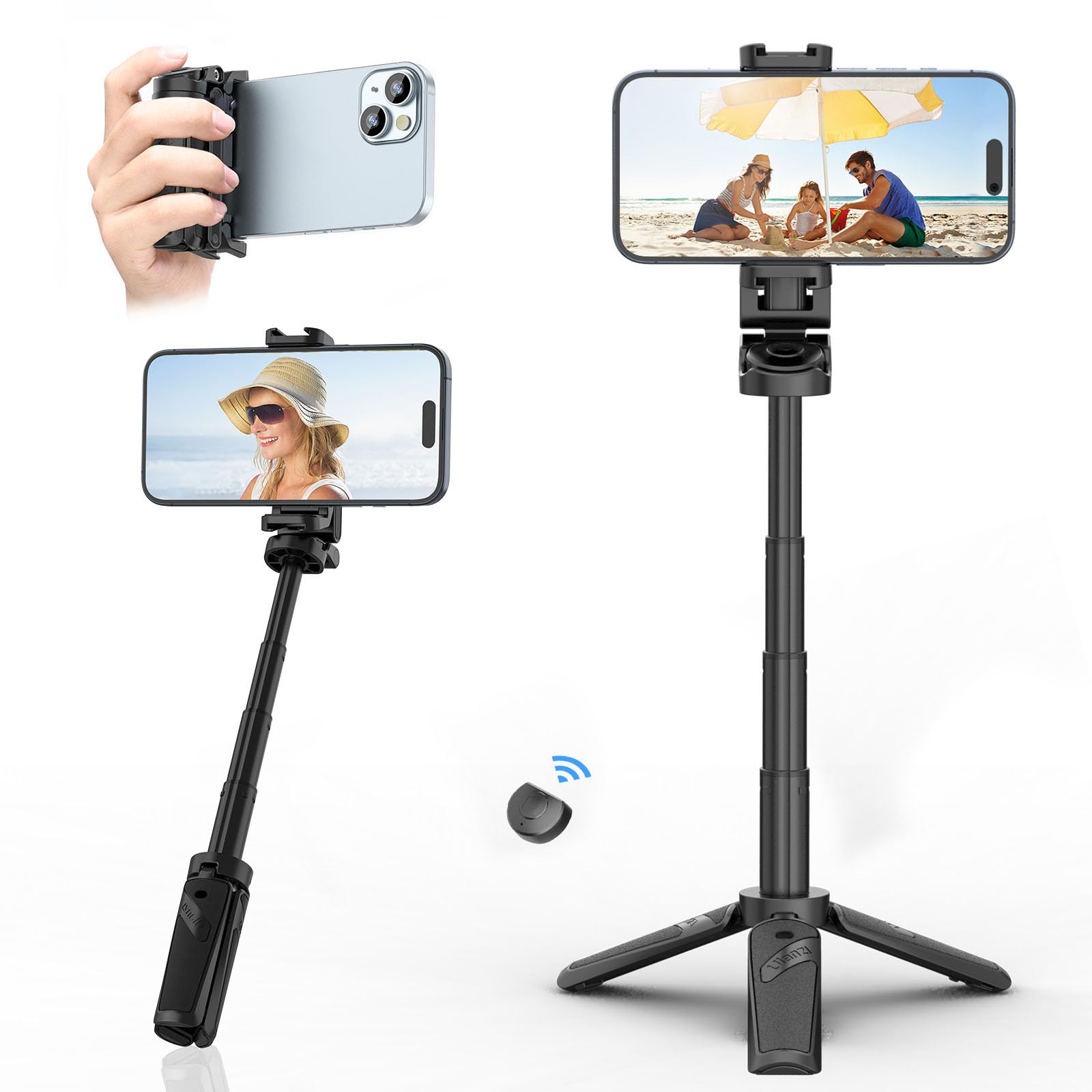 Bastone Selfie Magnetico 4 In 1 Con Treppiede E Telecomando Bluetooth – Rotazione 360°, Pieghevole, Per Vlog E Viaggi