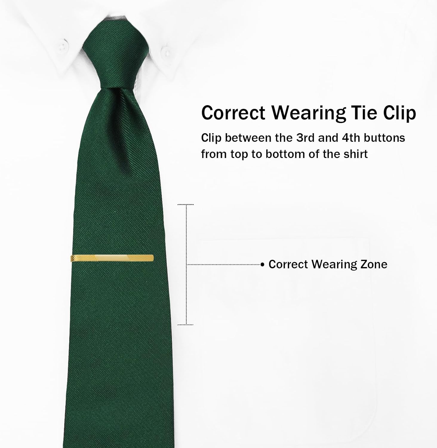 Tie Clip for Men Gun Black Gold Silver, Tie Bar and Tie Pin Clip for Regular Ties Traditional Ties, Unique Mens Tie Clip Tie Clasp Black Suitable for Wedding