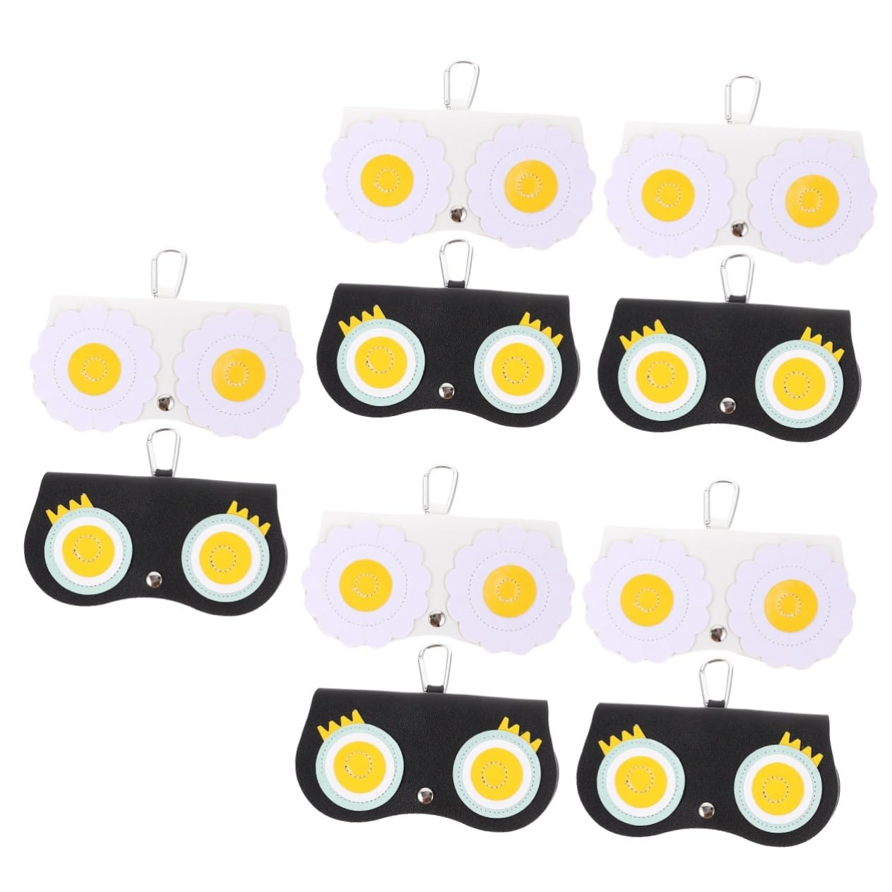 FRCOLOR 5 Sätze Brillentasche Brillenetui Mehrere Sonnenbrillen Weiche Tasche Brillenetui Weiß Sonnenbrille Sonnenbrillen Brillen Outdoor Etui Brillen Aufbewahrungstasche Leder 2 Stück * 5